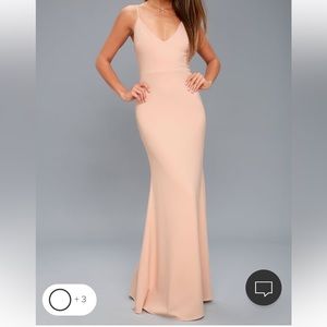Lulus Infinite Glory Blush Pink Maxi Dress